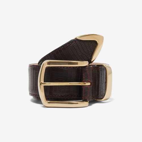 A214FW23 FAUX LIZARD BELT 0252