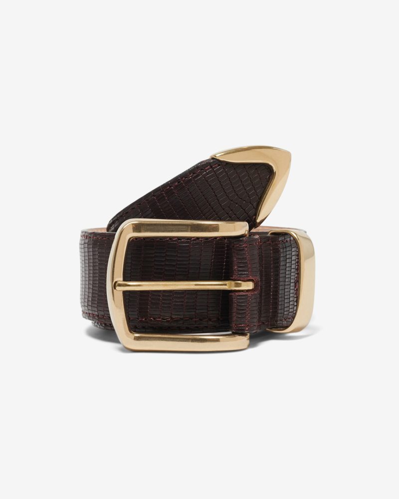 A214FW23 FAUX LIZARD BELT 0252