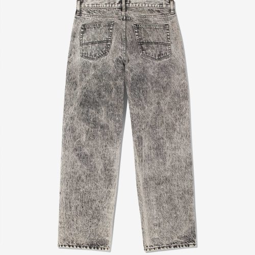 P092SS24 BLACK ACID WASH DENIM PANTS 0303