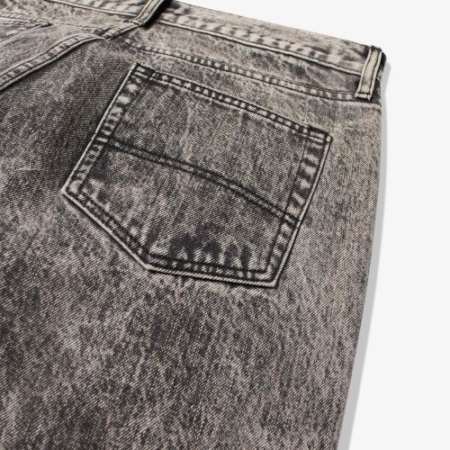 P092SS24 BLACK ACID WASH DENIM PANTS 0313