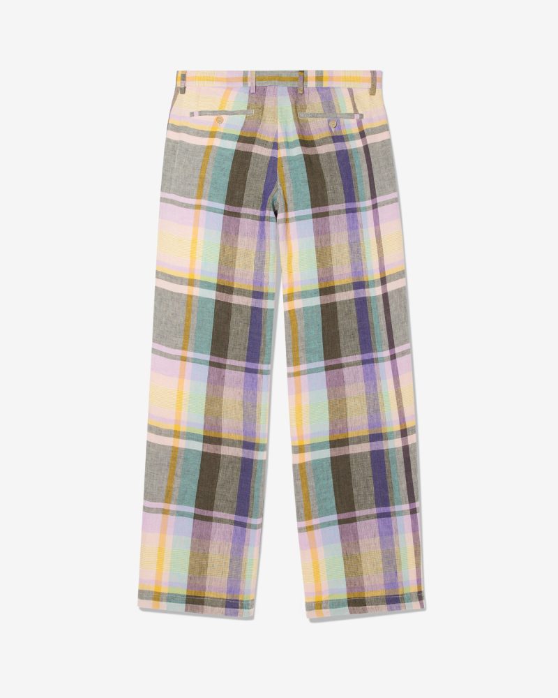 P094SS24 DOUBLE PLEAT MADRAS PANT 0120