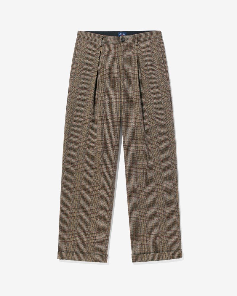 P111FW24 WOOL HERRINGBONE DOUBLE PLEAT TROUSERS 0007