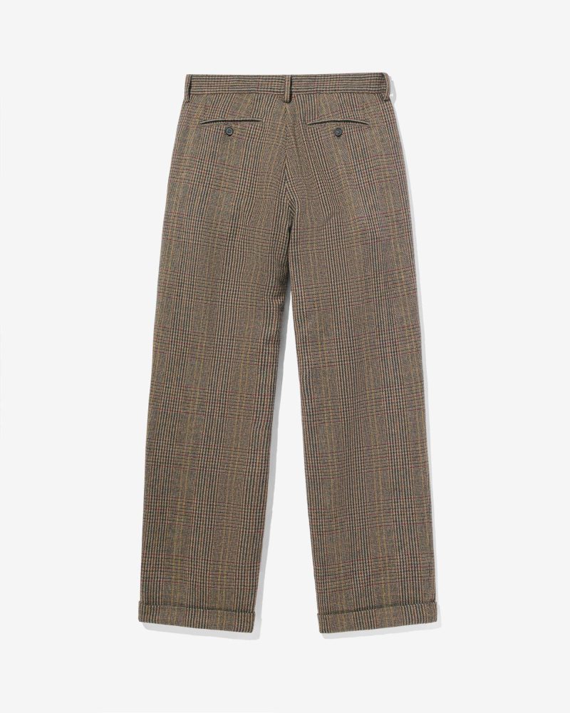 P111FW24 WOOL HERRINGBONE DOUBLE PLEAT TROUSERS 0010