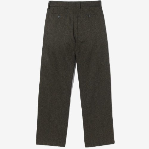 P111FW24 WOOL HERRINGBONE DOUBLE PLEAT TROUSERS 0256