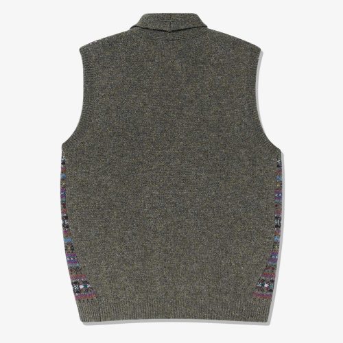 SW049FW23 FAIRISLE DOUBLED BREASTED VEST 0024