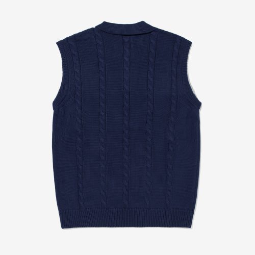 SW062SS24 COTTON CABLE KNIT VEST 0322