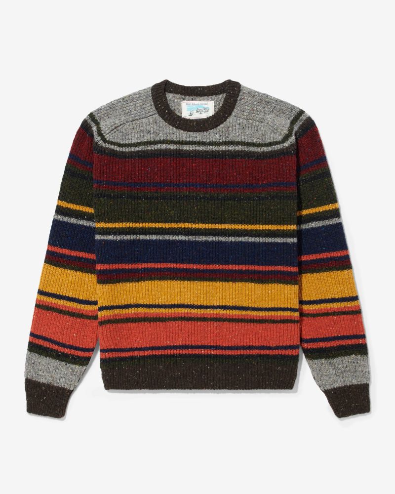 SW075FW24 STRIPED DONEGAL SHAKER SWEATER 0225