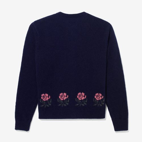 SW080FW24 FLOWER SHETLAND SWEATER 0332