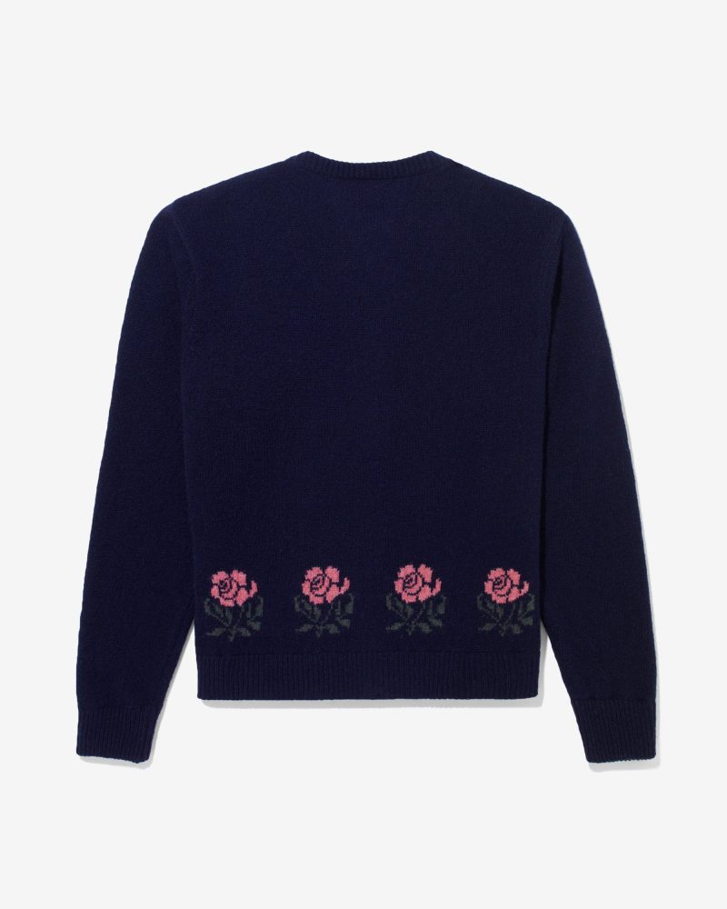 SW080FW24 FLOWER SHETLAND SWEATER 0332