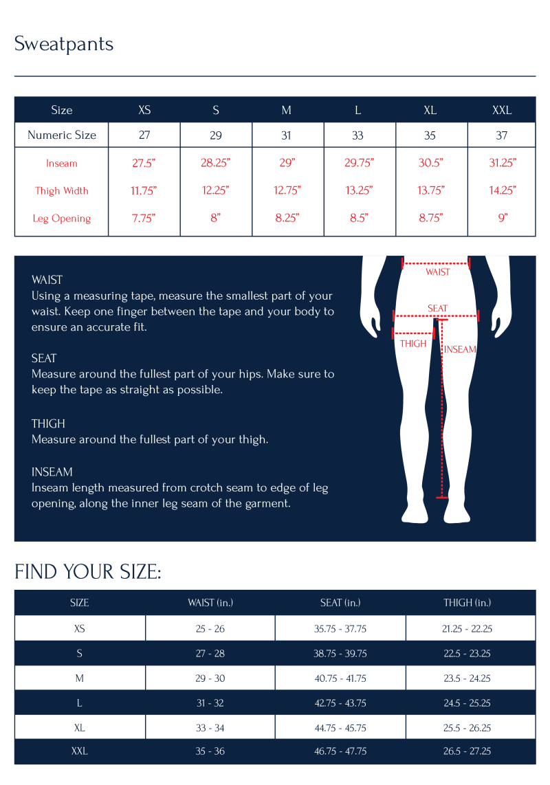 sizechart P008FW21