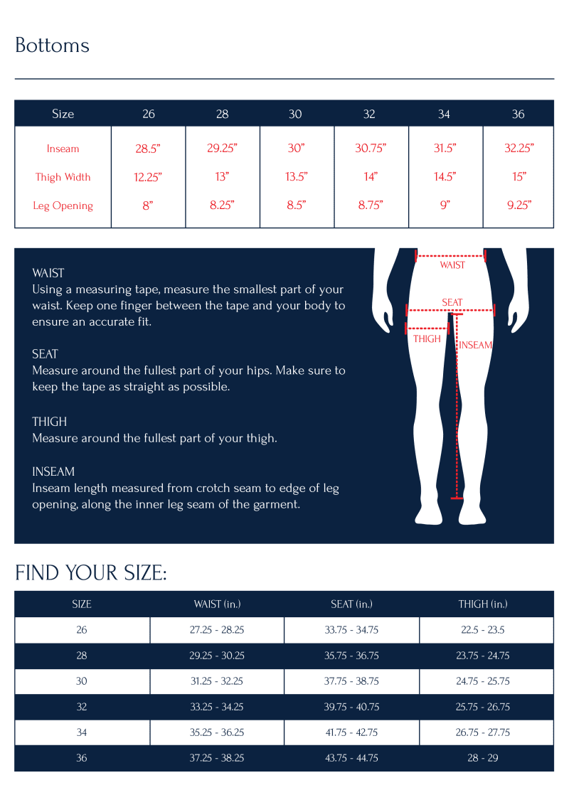 sizechart P030SS22