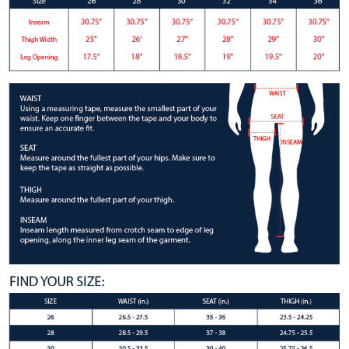 sizechart P107FW24