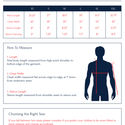 sizechart PT025FW23