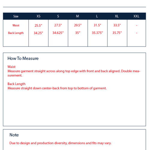 sizechart WS003FW24