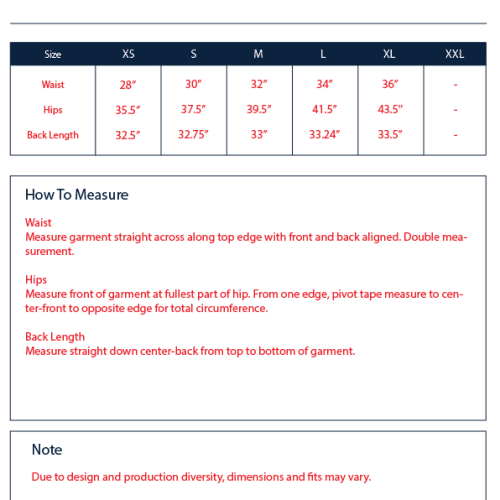 sizechart WS004FW24